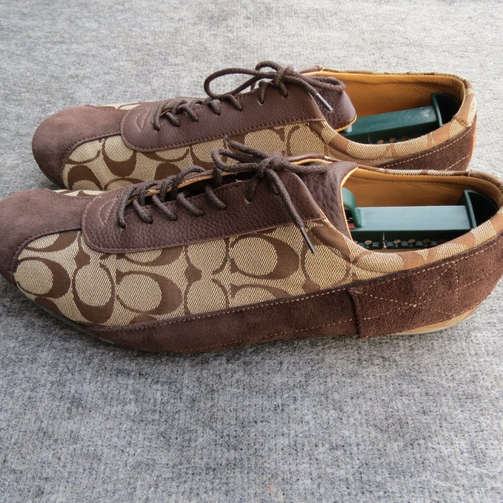 Coach Henley shoes brown 10 1/2 D made in Italy